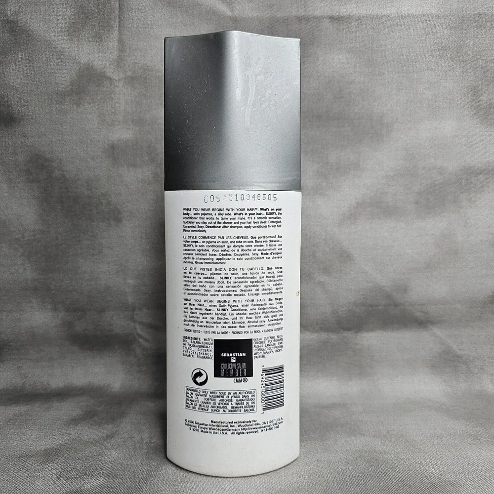 SEBASTIAN Collection Slinky Conditioner Satin Cream‎ Detangler 8.5 oz
